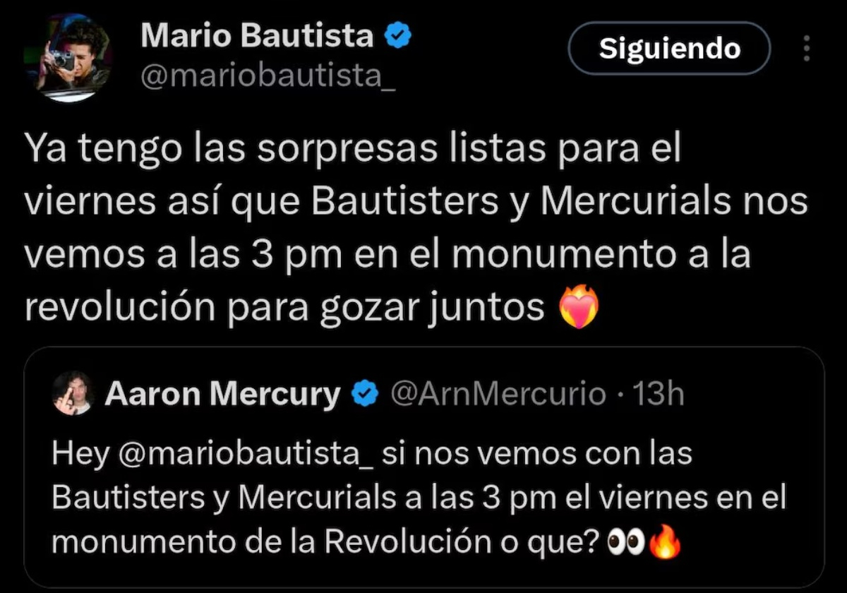Mario Bautista confirma evento junto a Aarón Mercury.