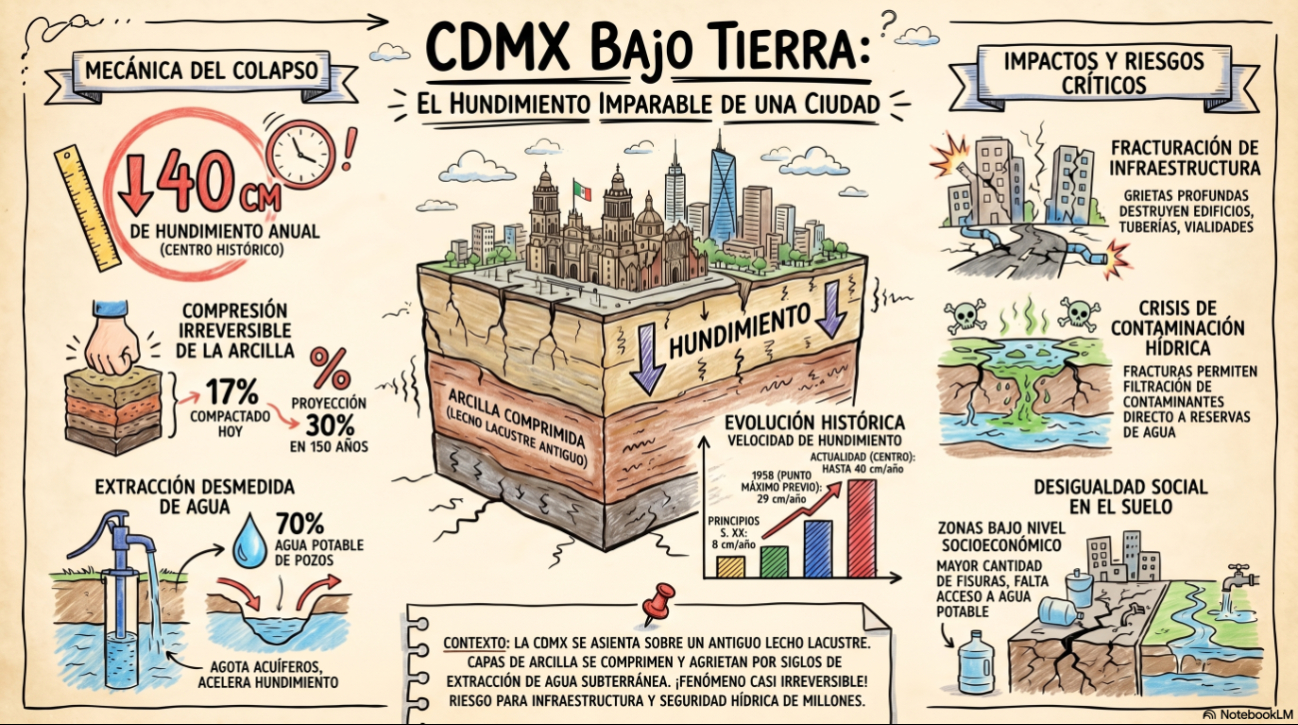 Datos históricos muestran que el hundimiento ha sido constante durante más de un siglo