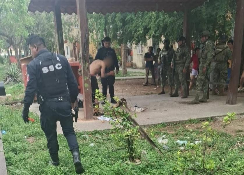 Vecinos de Paseos del Mar retuvieron a un hombre señalado de intento de robo, lo que generó movilización policiaca en Cancún