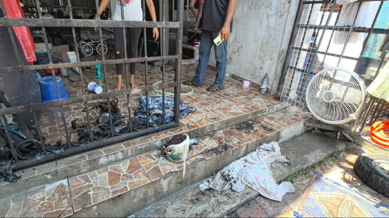Una menor resultó con quemaduras en brazos y piernas y fue hospitalizada.