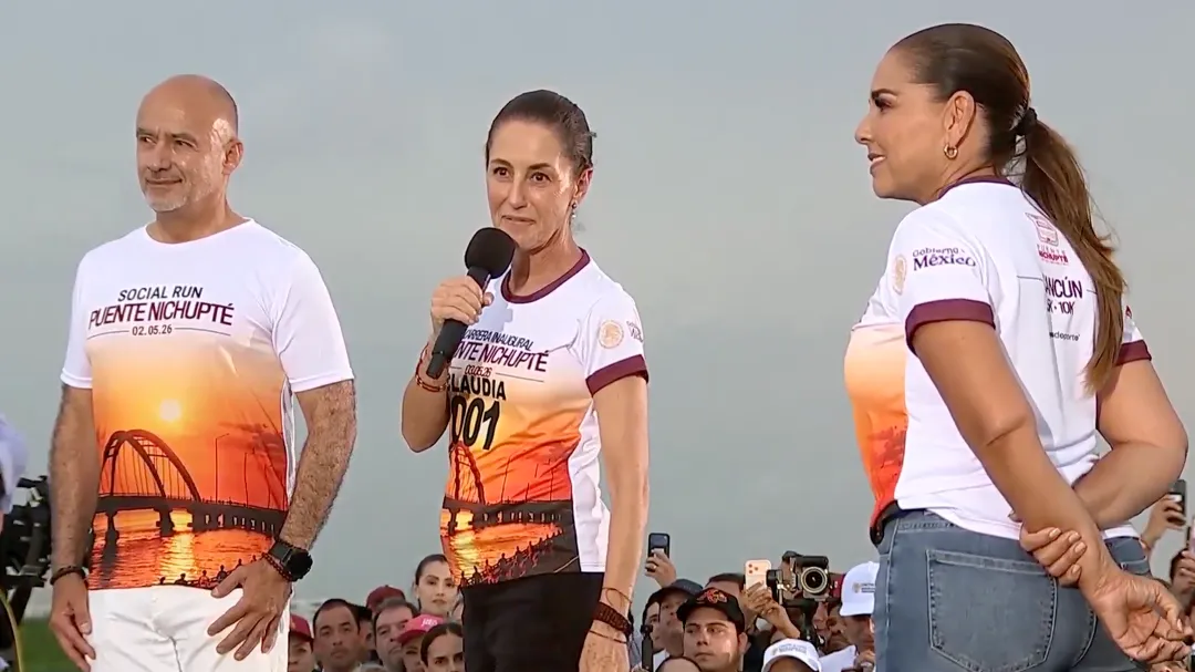 "¡La honestidad y el amor a la patria dan resultados!", presidenta inaugura el Puente Nichupté