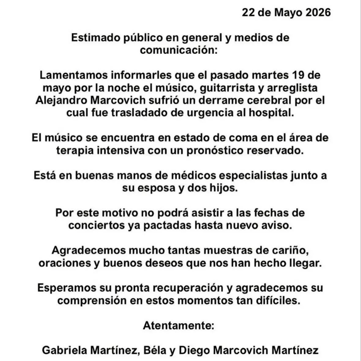 Comunicado