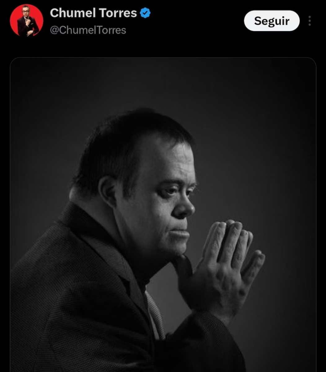 Mensaje de Chumel Torres en redes sociales.