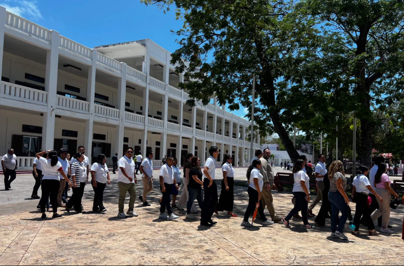Gobierno del Estado y ISSSTE realizaron evacuación simultánea