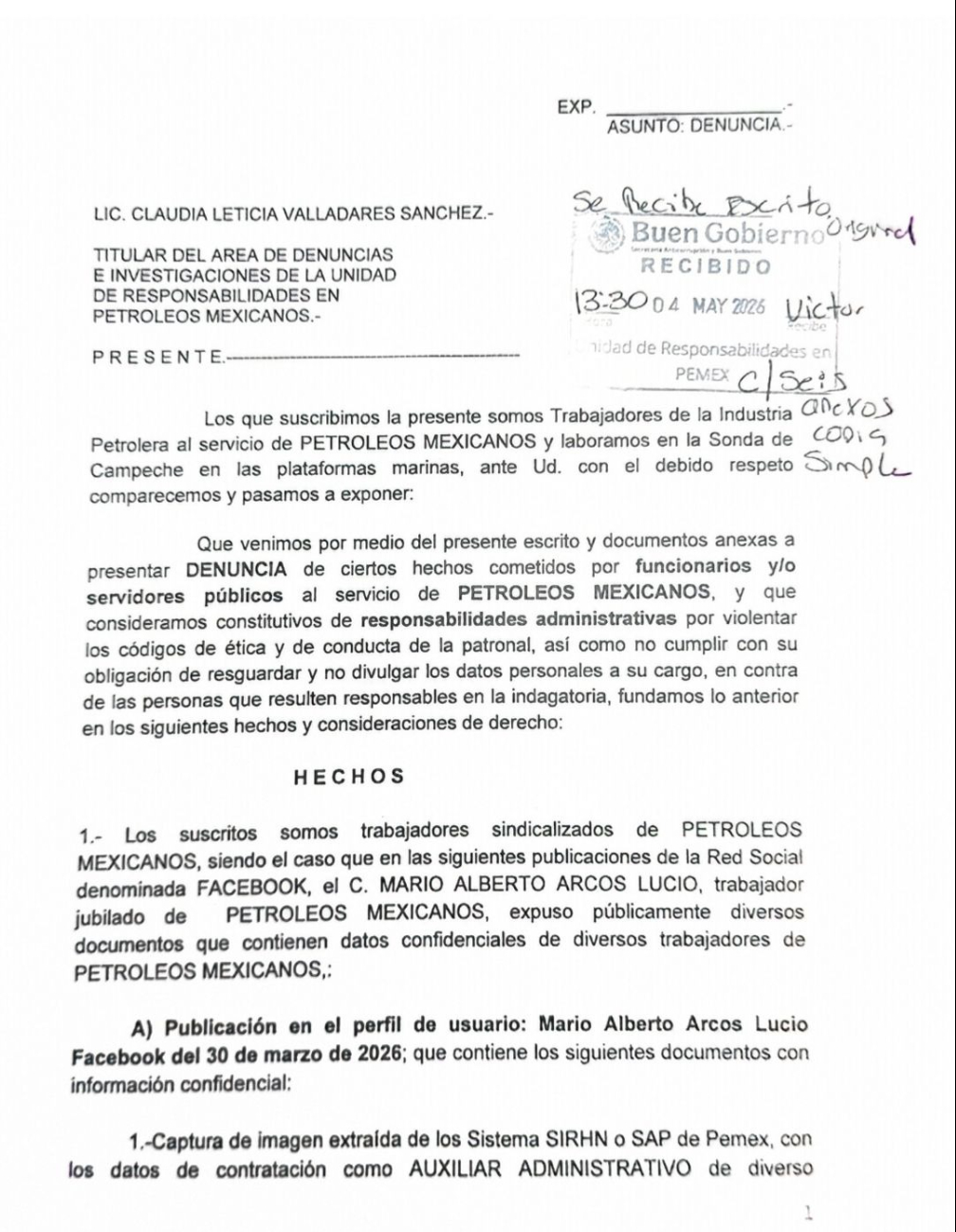 PEMEX bajo investigación por corrupción en Recursos Humanos