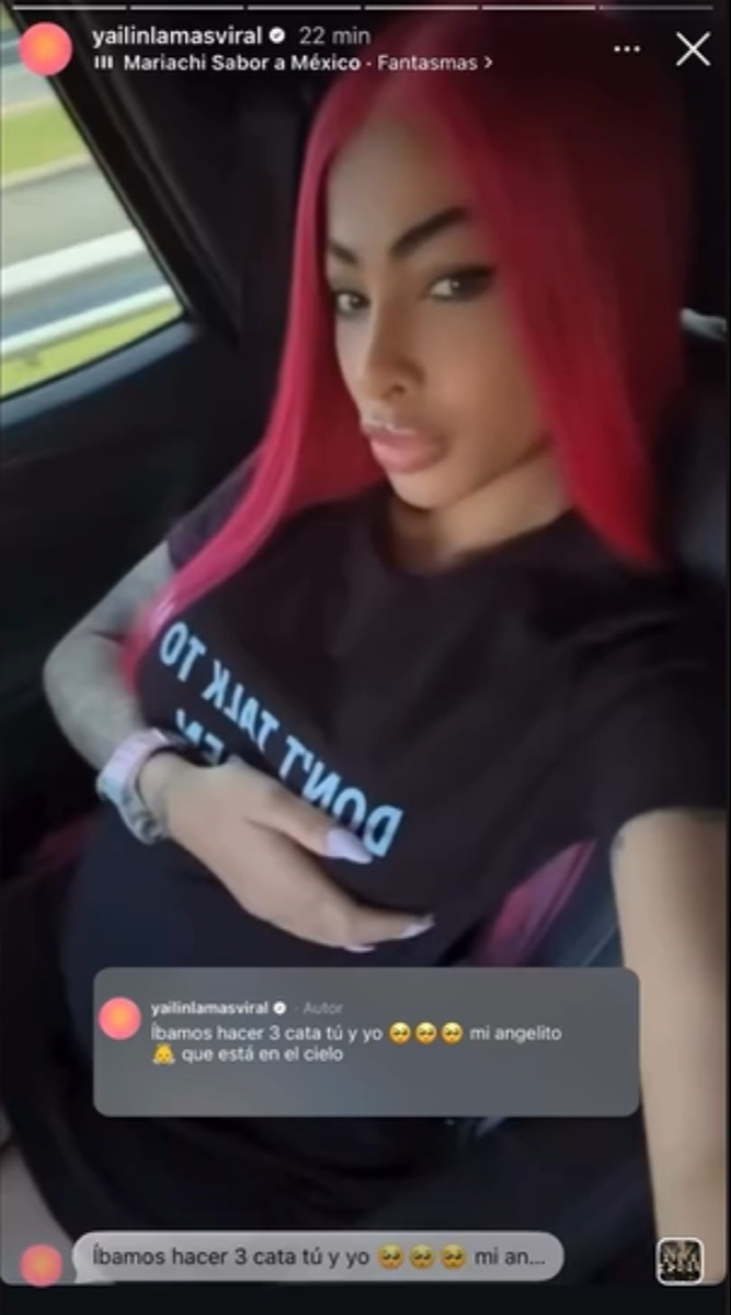 Yailin confirma que perdió a su bebé en sus historias de Instagram.