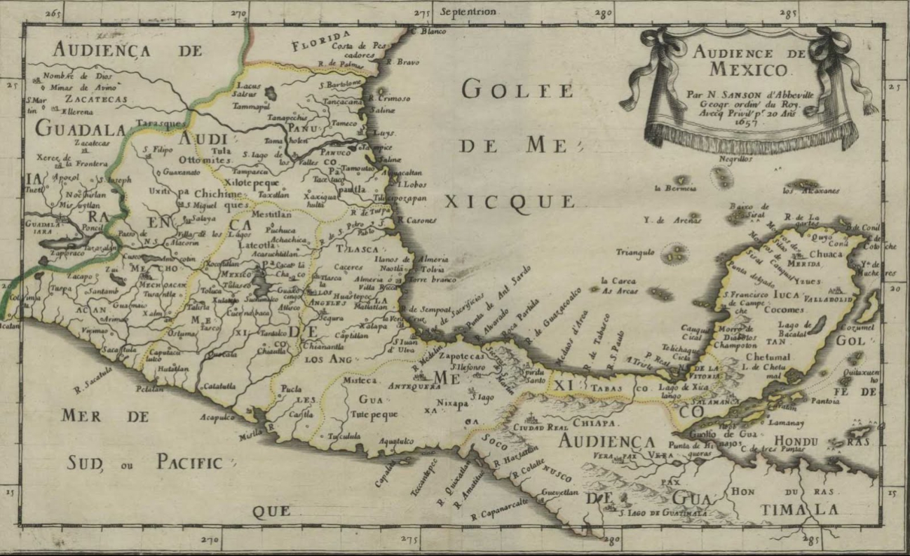 La supuesta isla se ubicaba al noroeste de la Península de Yucatán, en el Golfo de México.