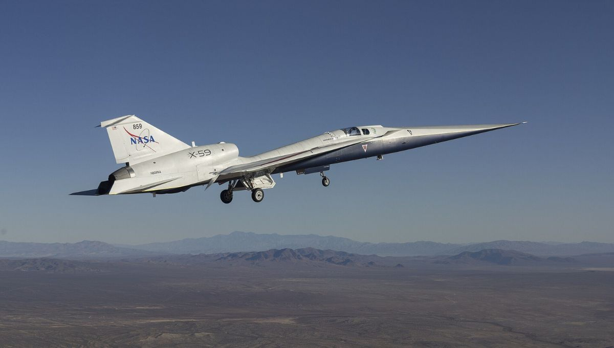 La NASA espera realizar nuevas pruebas para demostrar las capacidades supersónicas silenciosas del X-59 hacia finales de este año