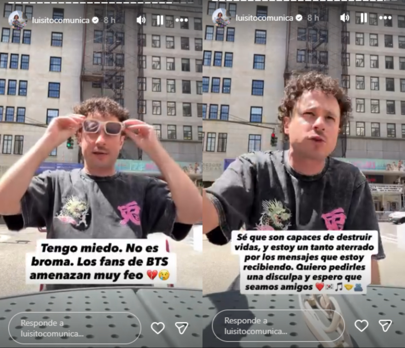 Luisito Comunica pide disculpas tras comentarios de BTS.