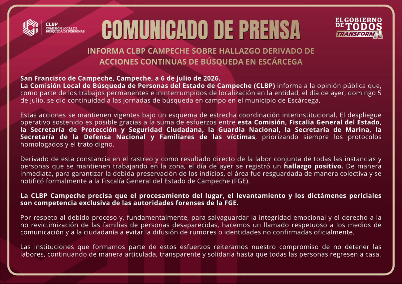 No se confirmó la identidad del hallazgo.