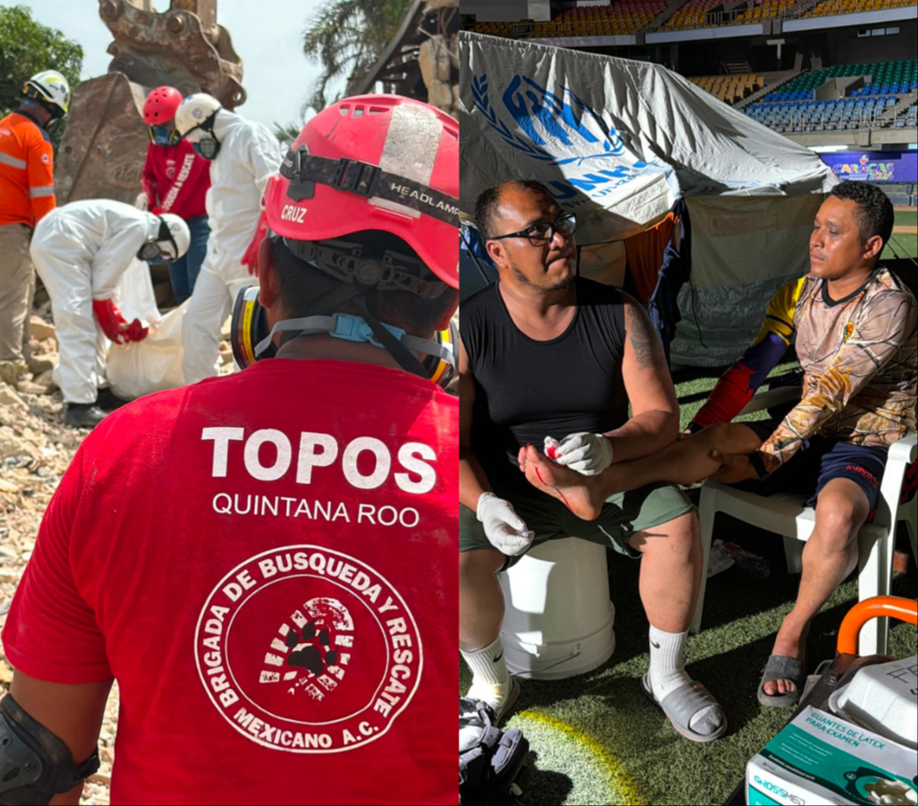 Durante la maniobra de aproximadamente dos horas para recuperar el cuerpo, uno de los rescatistas resultó herido