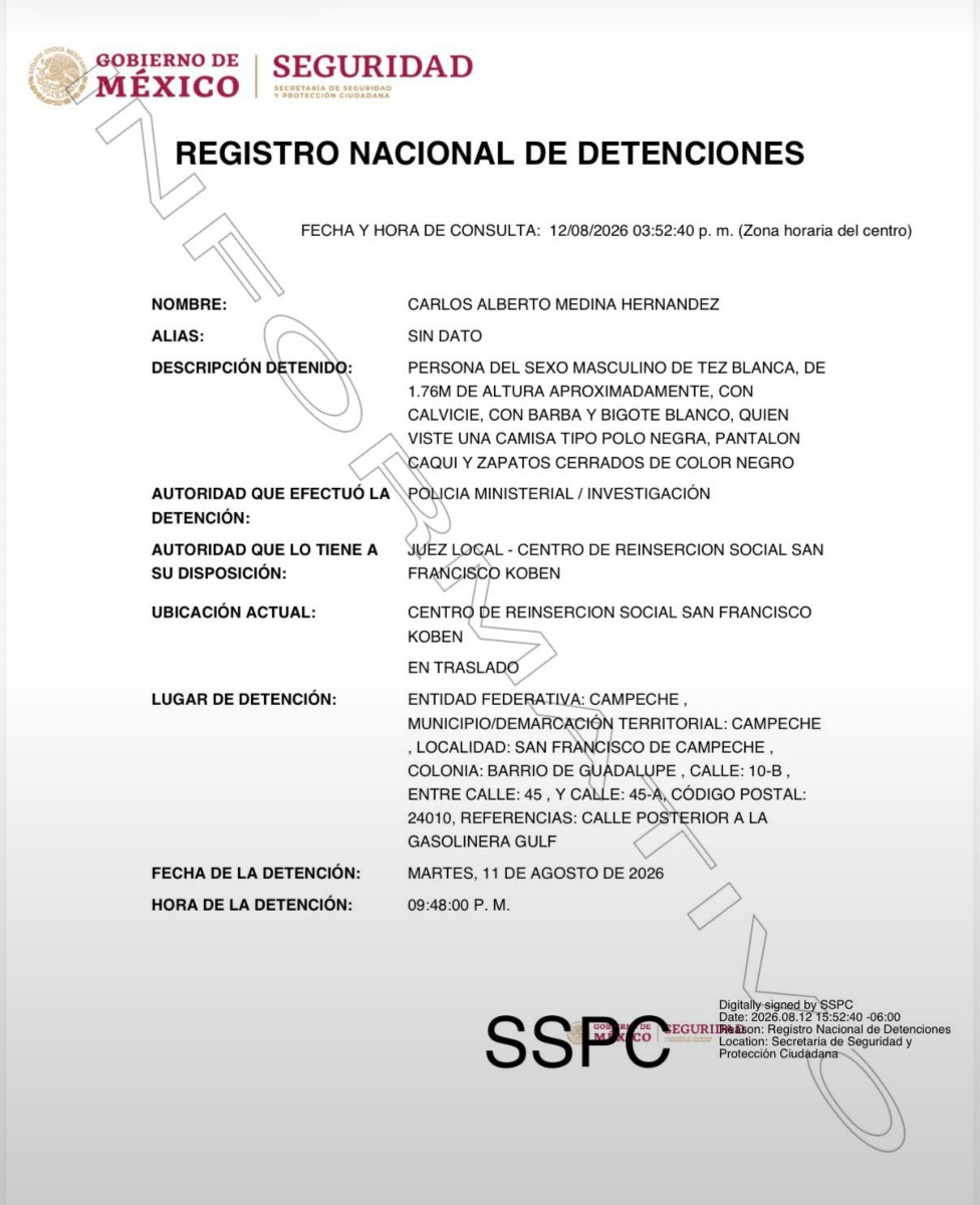 Detienen a exdirector de Comunicación de Alito Moreno.