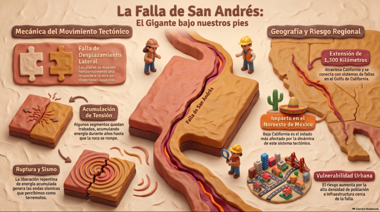 La región forma parte de un sistema mucho más amplio de fracturas y zonas de desplazamiento