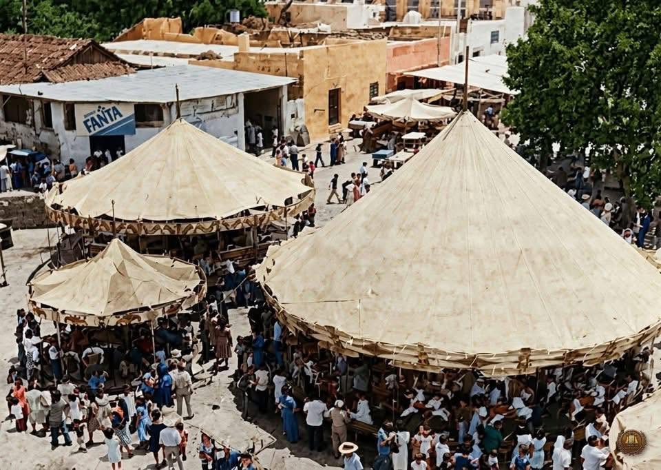 Los juegos mecánicos formaron durante décadas parte del paisaje del barrio durante las fiestas de San Román.