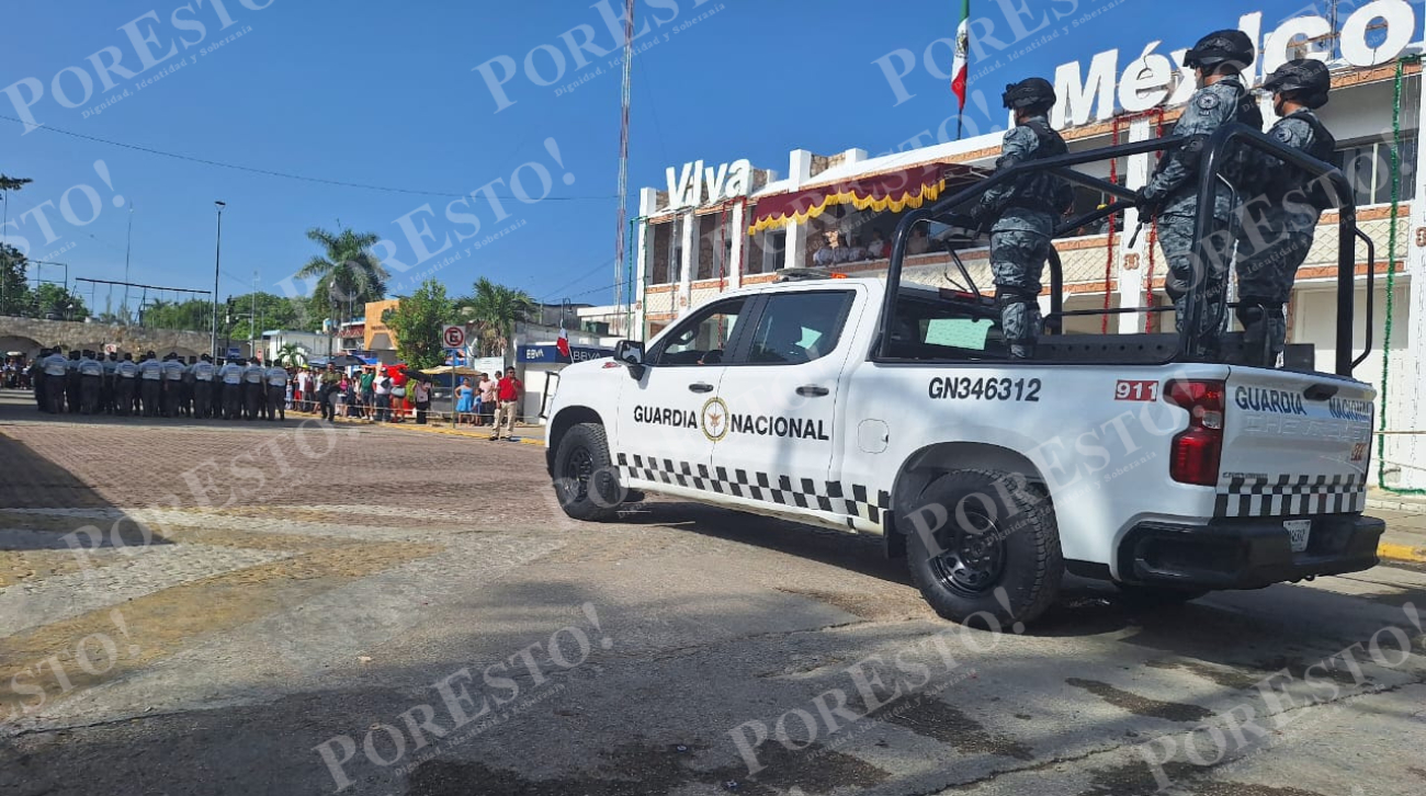 Elementos de la Guardia Nacional, la Secretaría de Marina y cuerpos de emergencia participaron