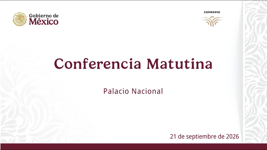Conferencia mañanera de hoy lunes 21 de septiembre