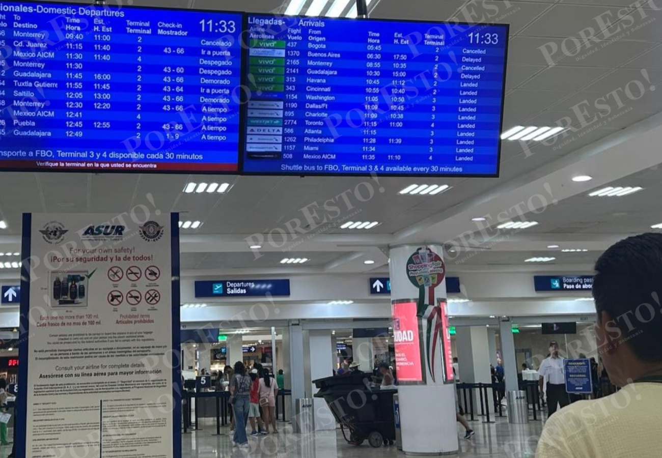 Visitantes indicaron que en la Terminal 2 es difícil consultar el itinerario en las pantallas