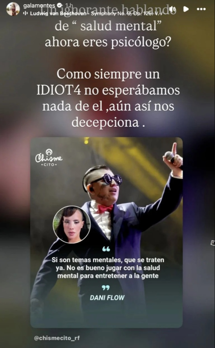 Gala Montes se lanza en contra de Dani Flow.
