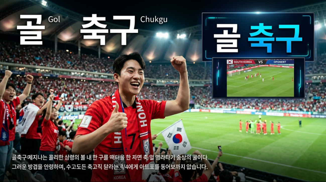 Así se dice "gol" y "futbol" en coreano.