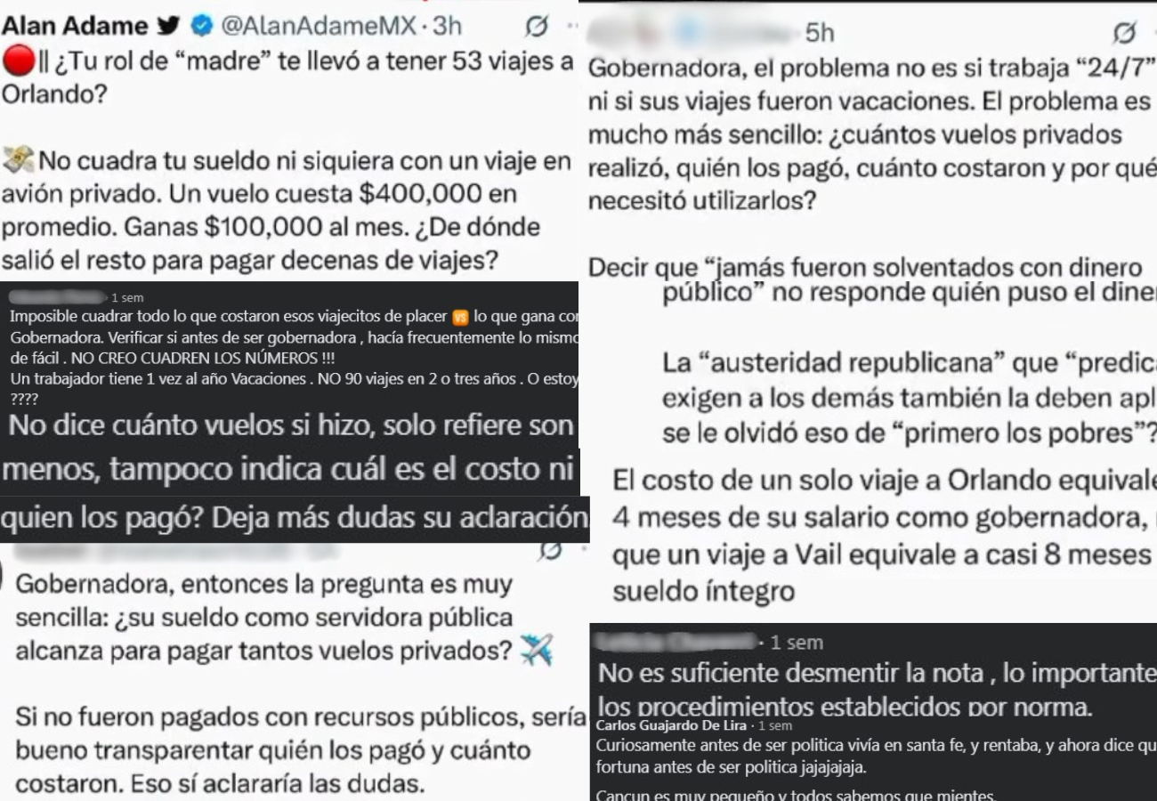 Usuarios de redes sociales criticaron a la Mandataria por sus viajes a Estados Unidos y pidieron transparentar de dónde salió el recurso