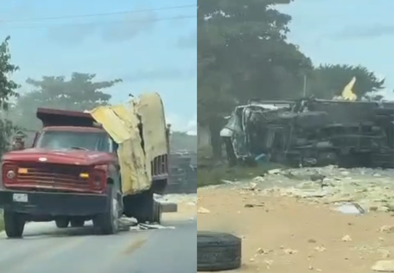 El percance ocurrió alrededor de las 10:30 horas en el tramo Cancún-Leona Vicario