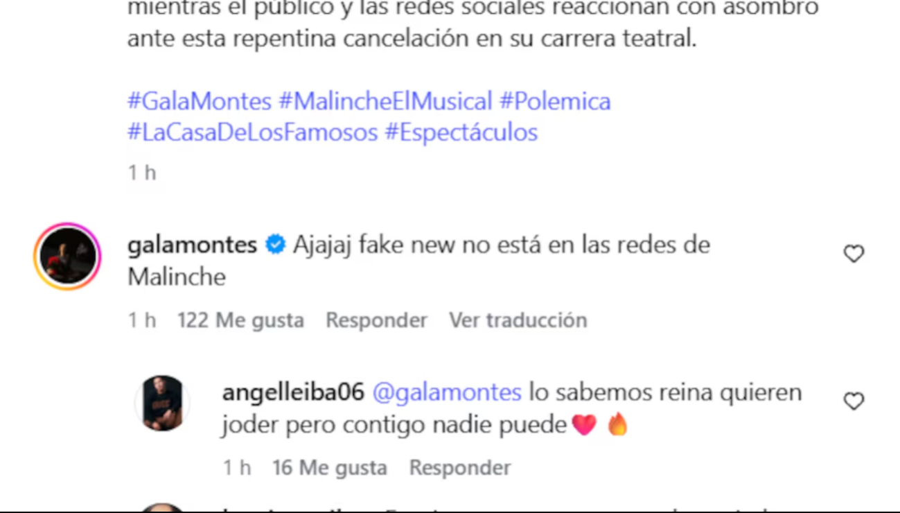 Escribió en los comentarios de una publicación que daba la noticia