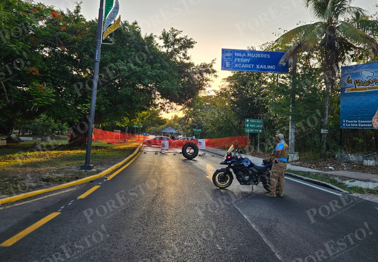 El bloqueo comenzó durante las primeras horas de la mañana y afectó el ingreso de trabajadores hacia la zona hotelera