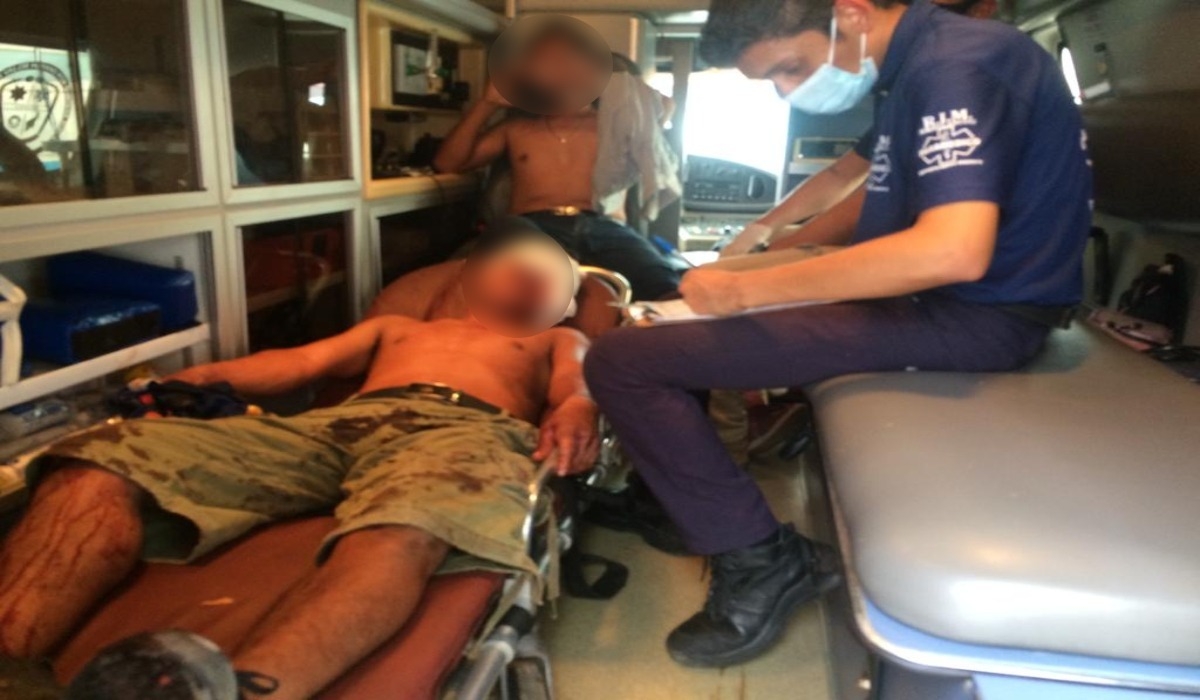 Los lesionados fueron trasladados al Hospital Pedro Jesús Kumate Rodríguez. Foto: Rafael García. Los lesionados fueron trasladados al Hospital Pedro Jesús Kumate Rodríguez. Foto: Rafael García.