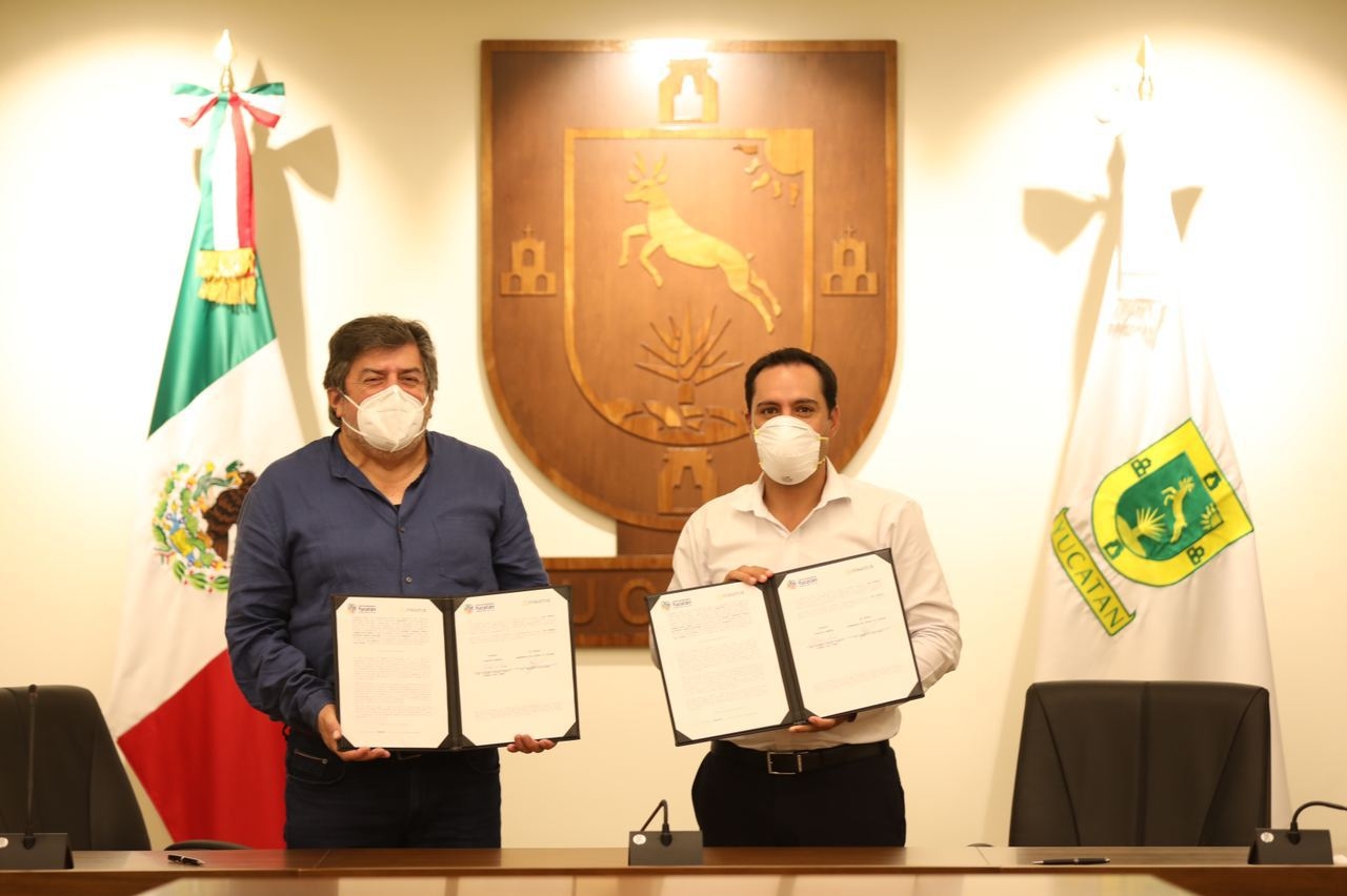 El acuerdo busca hacer eficiente los trabajos del mega proyecto en Yucatán Foto: Oficial