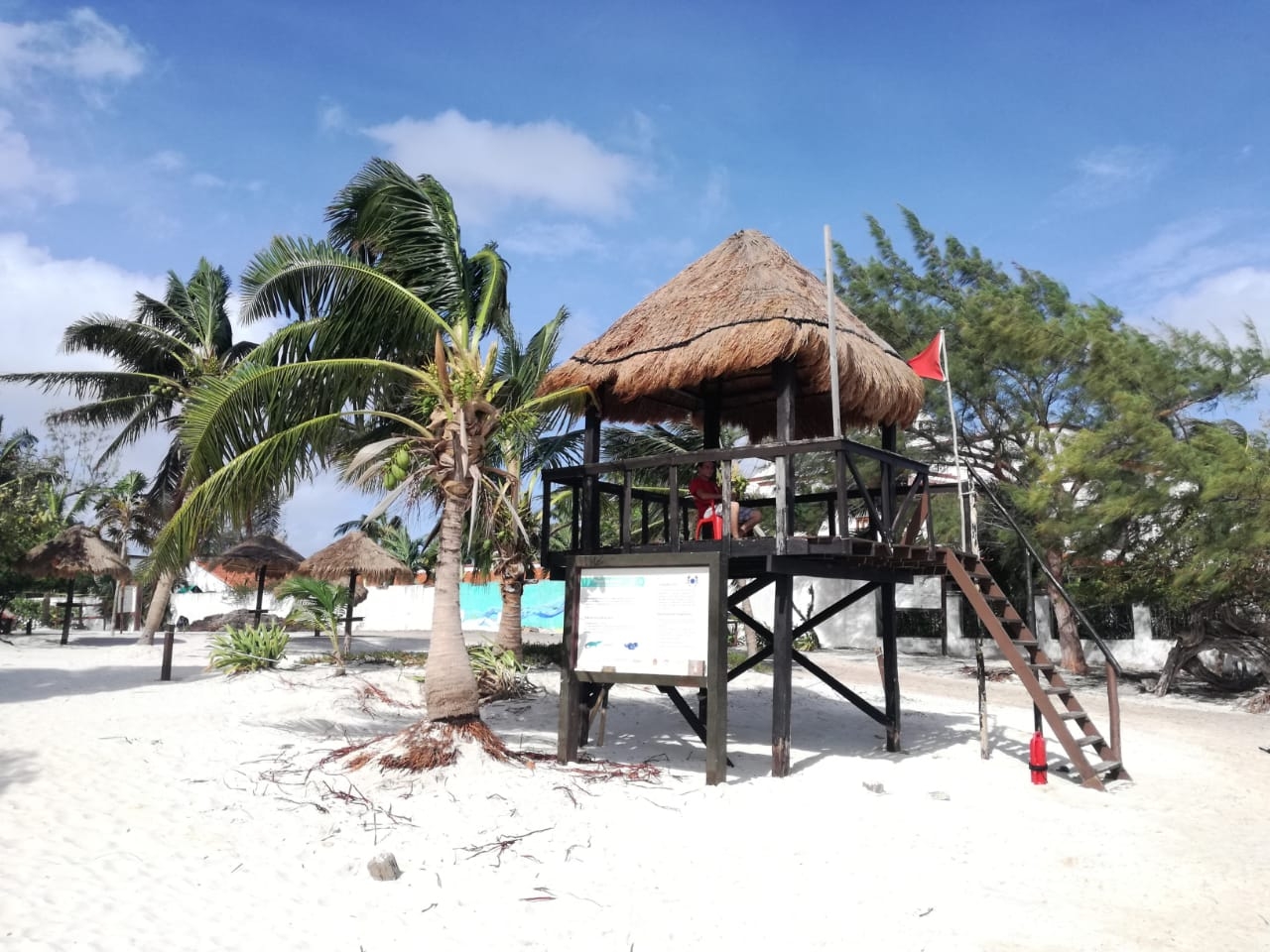 Prestadores de servicios turísticos desocupan las playas de camastros y sombrillas. Foto: Víctor Ávalos Prestadores de servicios turísticos desocupan las playas de camastros y sombrillas. Foto: Víctor Ávalos