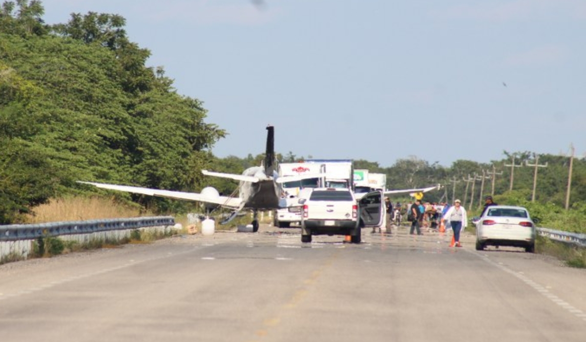 El 27 de enero un jet bimotor descendió en la vía corta Chetumal-Mérida. Foto: Por Esto!