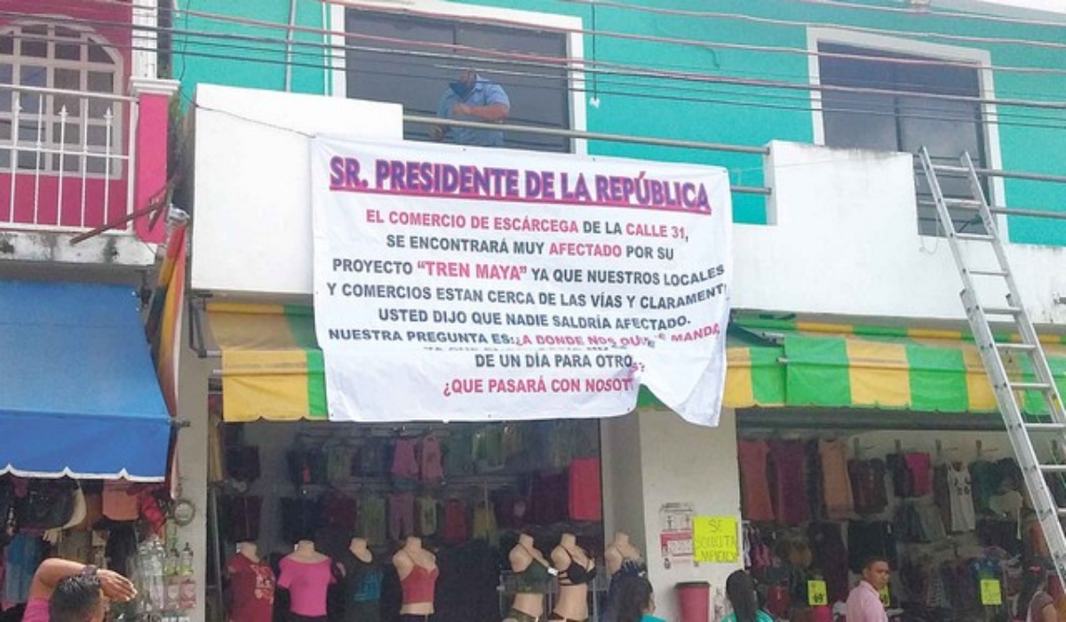 Los comerciantes argumentan que el megaproyecto dañará su economía. Foto: Joaquín Guevara.