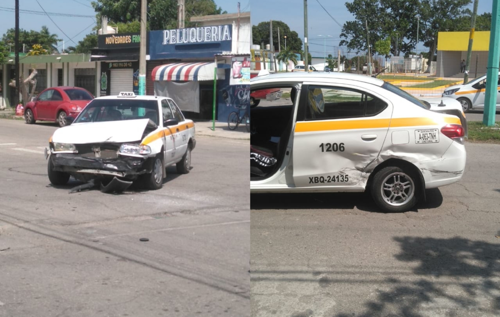 Uno de los conductores no respetó su alto y causó el accidente Foto: Ramiro Can Uno de los conductores no respetó su alto y causó el accidente Foto: Ramiro Can