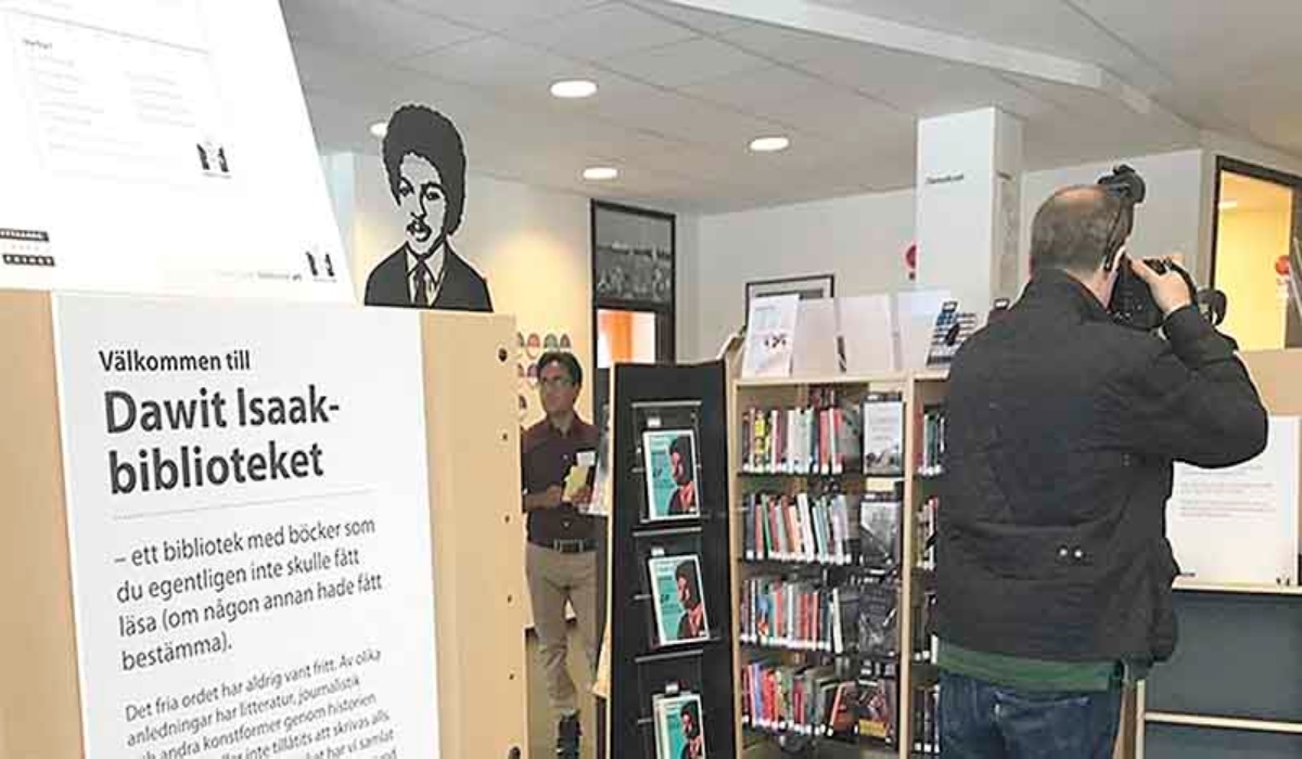 La biblioteca sueca es un homenaje al escritor Dawit Isaak. La biblioteca sueca es un homenaje al escritor Dawit Isaak.