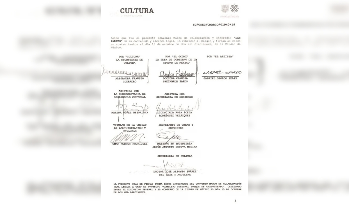 Fue firmado por autoridades del gobierno federal y CDMX. Fue firmado por autoridades del gobierno federal y CDMX.