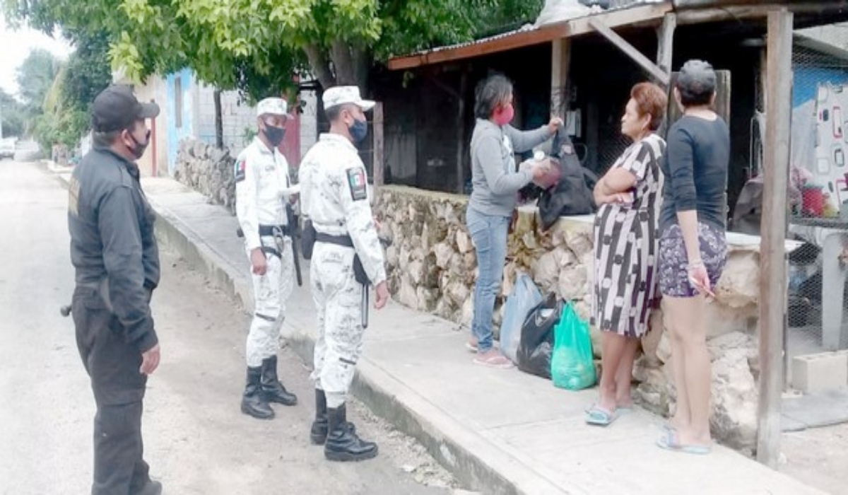 Elementos de la Guardia Nacional y de la Policía Municipal efectuaron el recorrido de vigilancia. Foto: Javier Pool. Elementos de la Guardia Nacional y de la Policía Municipal efectuaron el recorrido de vigilancia. Foto: Javier Pool.