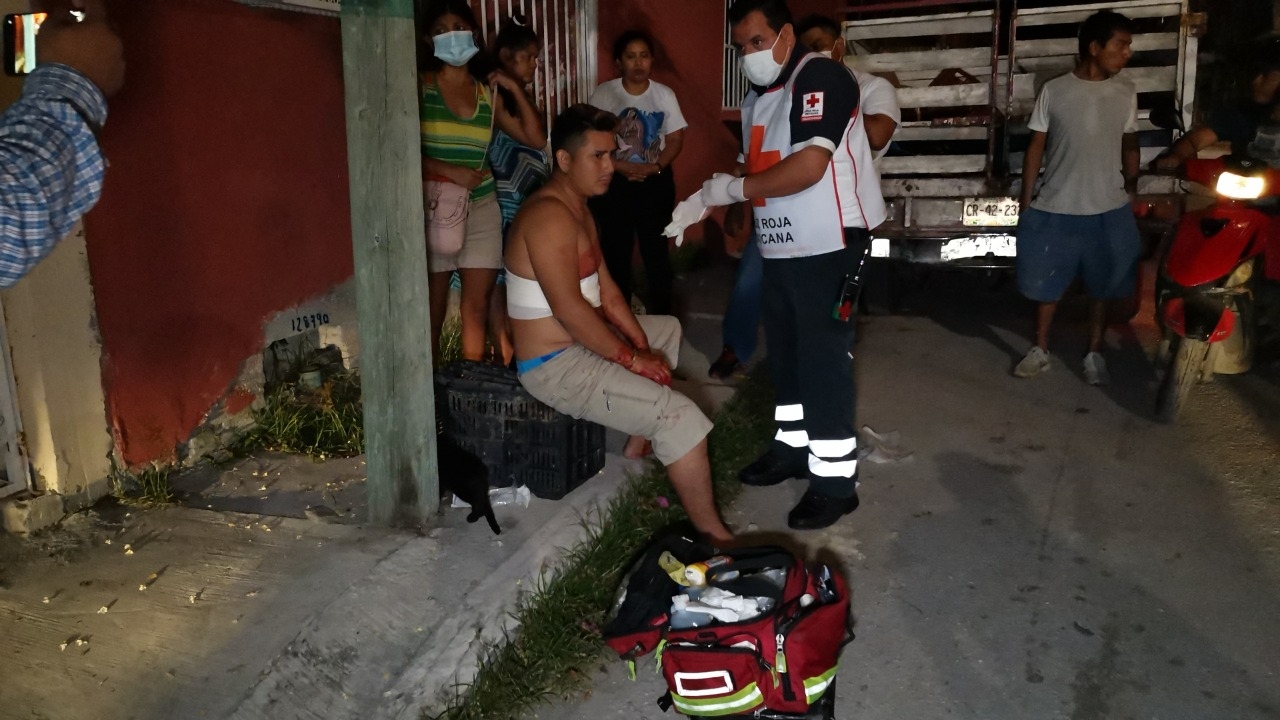el agredido identificó plenamente a su agresor, quien es un conocido ladrón de la zona