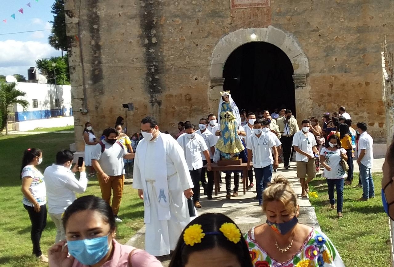 Pese a pandemia, celebraron el Día de la Inmaculada Concepción en Chapab