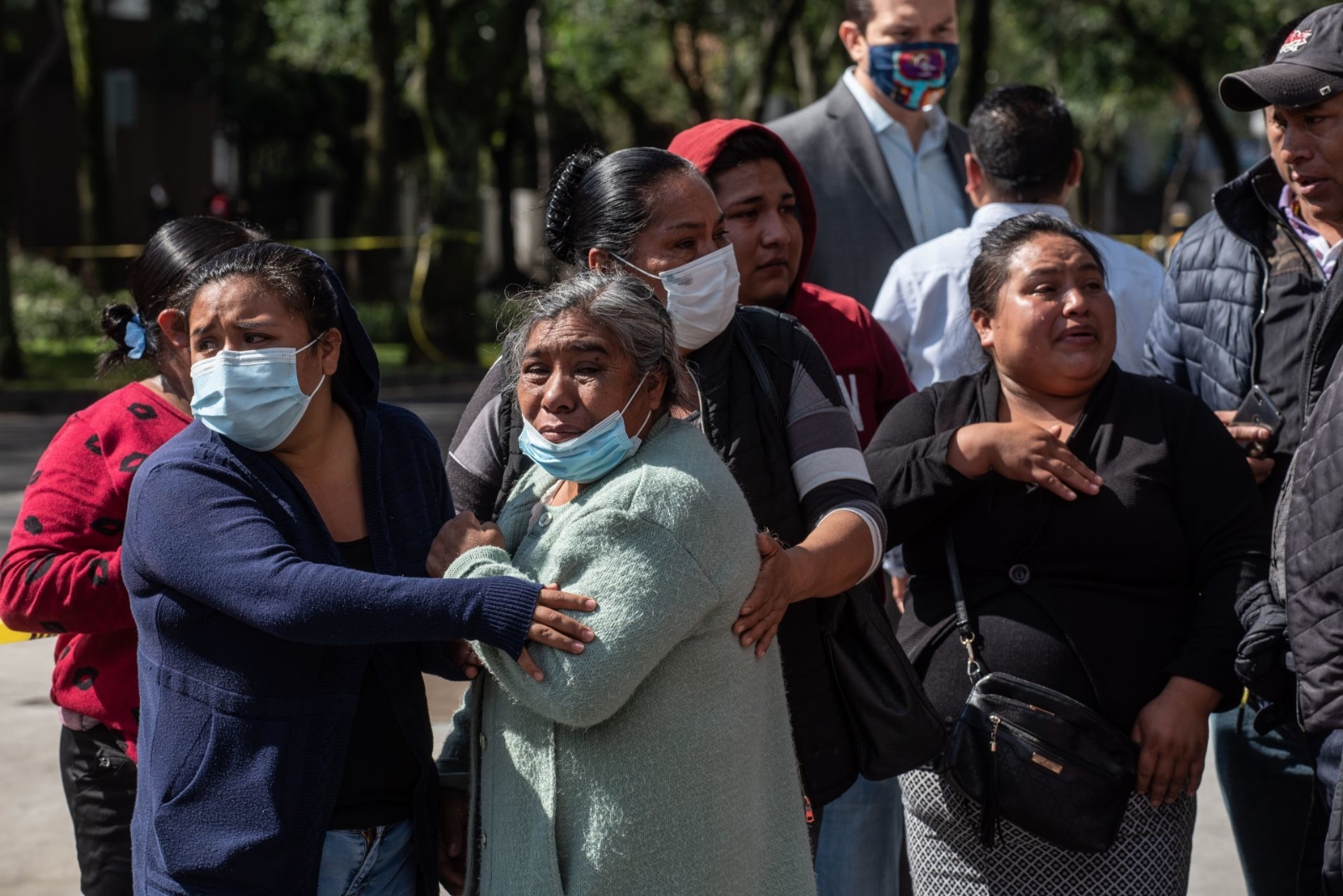 Familiares de Gabriela Gómez, quien falleció en el atentado contra Harfuch Familiares de Gabriela Gómez, quien falleció en el atentado contra Harfuch