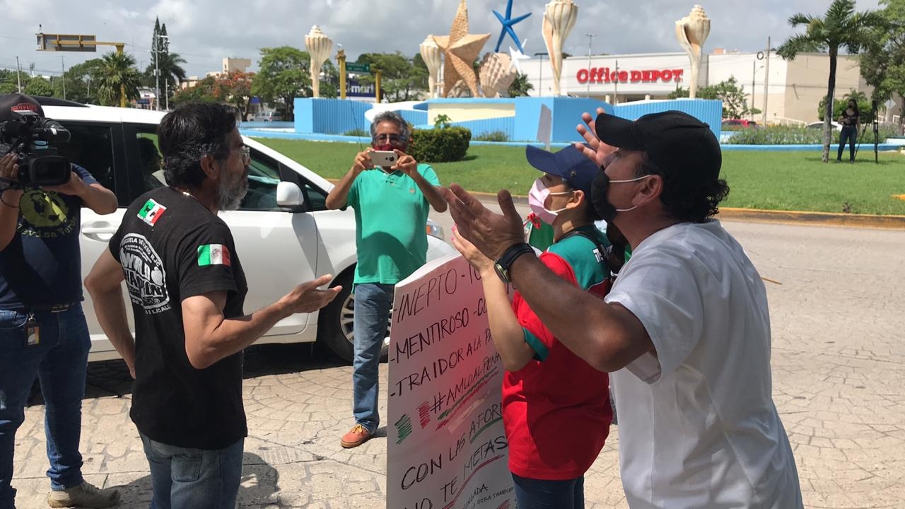 Aspectos de la protesta Anti-AMLO en Cancún Aspectos de la protesta Anti-AMLO en Cancún