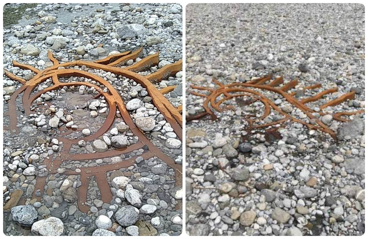 La estructura reapareció sobre el río Santa Catarina (Especial)