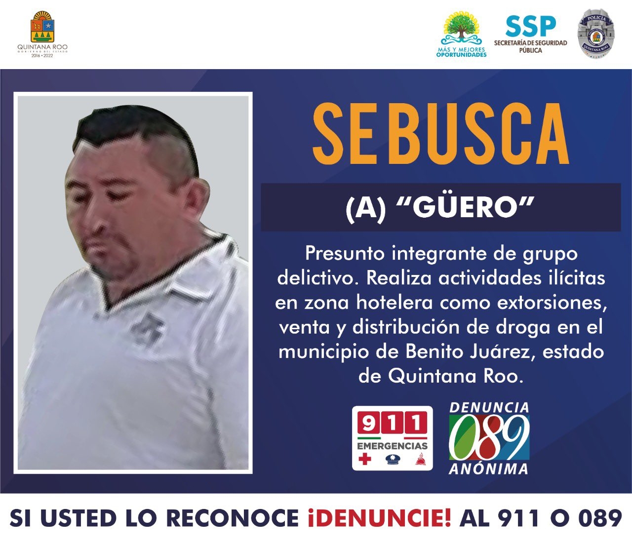 Foto: SSP Quintana Roo Foto: SSP Quintana Roo