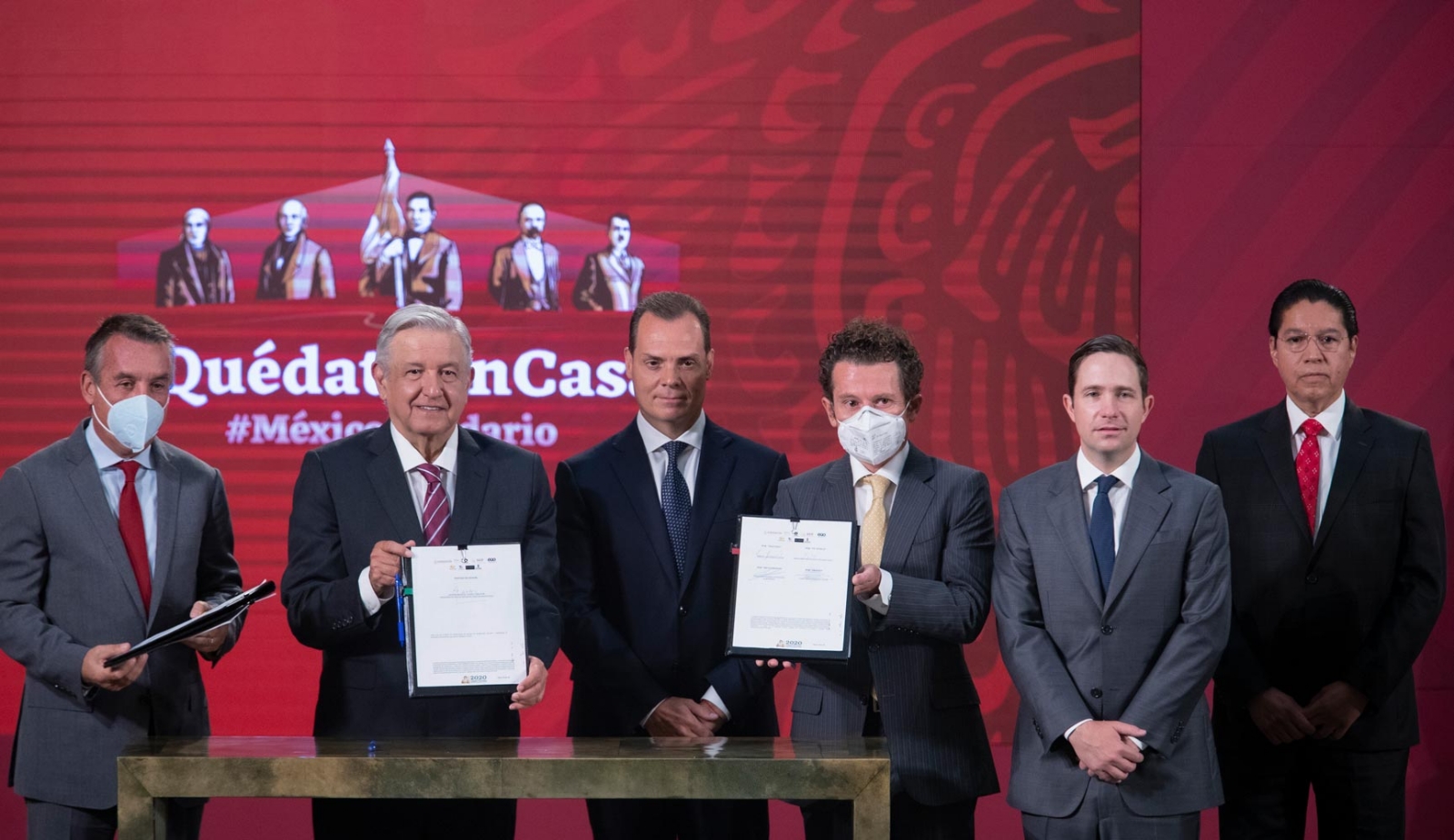 El gobierno firmó un convenio con Televisa, TV Azteca, Imagen Televisión y Multimedios para transmitir las clases de la SEP (Presidencia) El gobierno firmó un convenio con Televisa, TV Azteca, Imagen Televisión y Multimedios para transmitir las clases de la SEP (Presidencia)