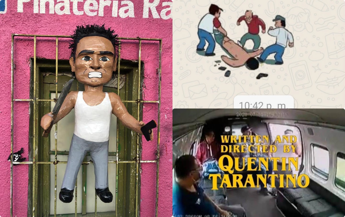 Stickers, memes y piñatas; los que dejó el video del ladrón de la combi (Especial)