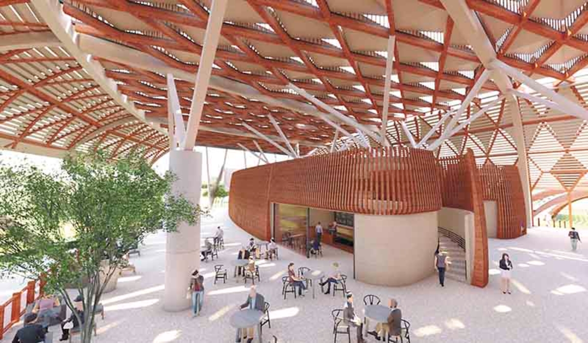 La propuesta de la estación integra un corredor comercial con iluminación cenital y transparencias. Foto: Por Esto! La propuesta de la estación integra un corredor comercial con iluminación cenital y transparencias. Foto: Por Esto!