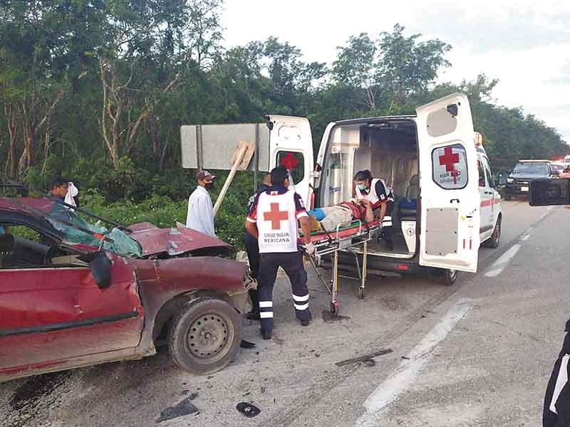 Carambola deja cuatro lesionados en Hunukú, Yucatán Carambola deja cuatro lesionados en Hunukú, Yucatán