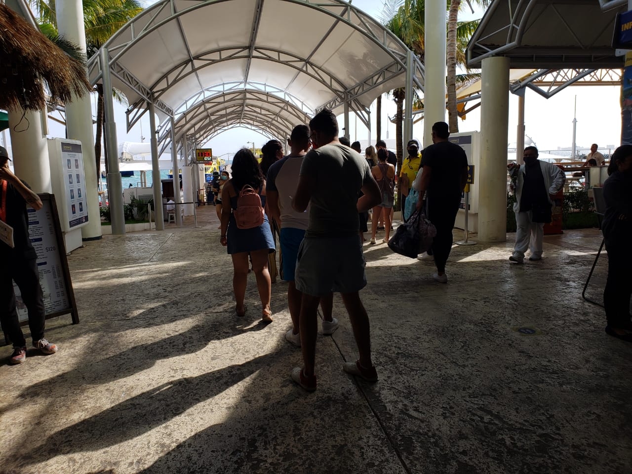 El cruce a Isla Mujeres lució así este lunes El cruce a Isla Mujeres lució así este lunes