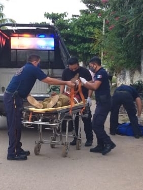 El agredido fue atendido en el lugar El agredido fue atendido en el lugar