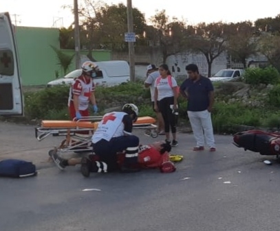 El lesionado fue llevado al Hospital General de Cancún para su atención.