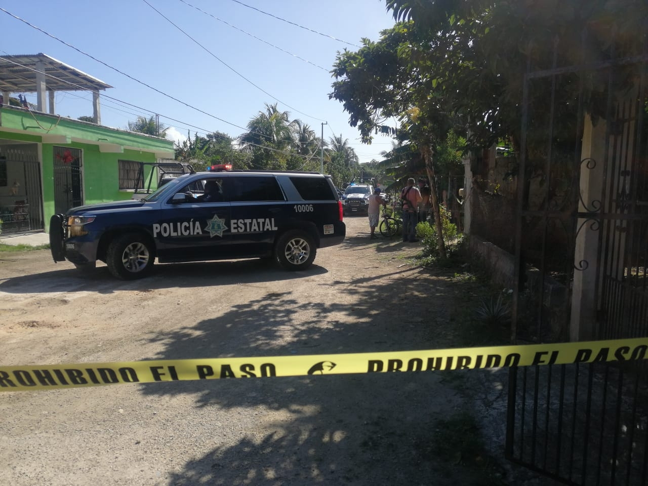 Los elementos policiacos acordonaron la zona